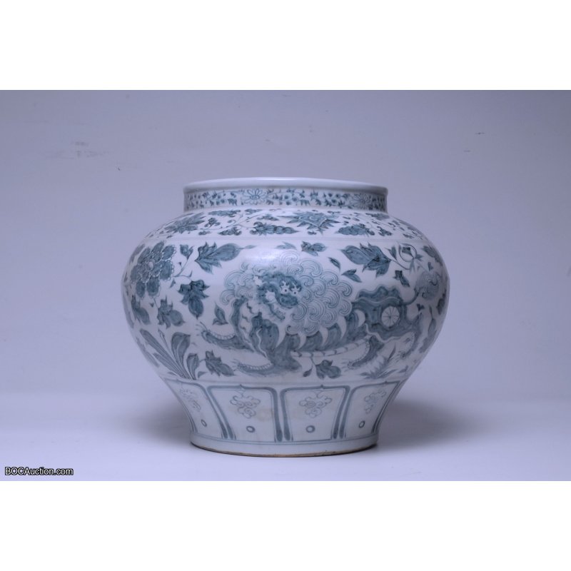 Chinese Antique Qi Ling Big Jar