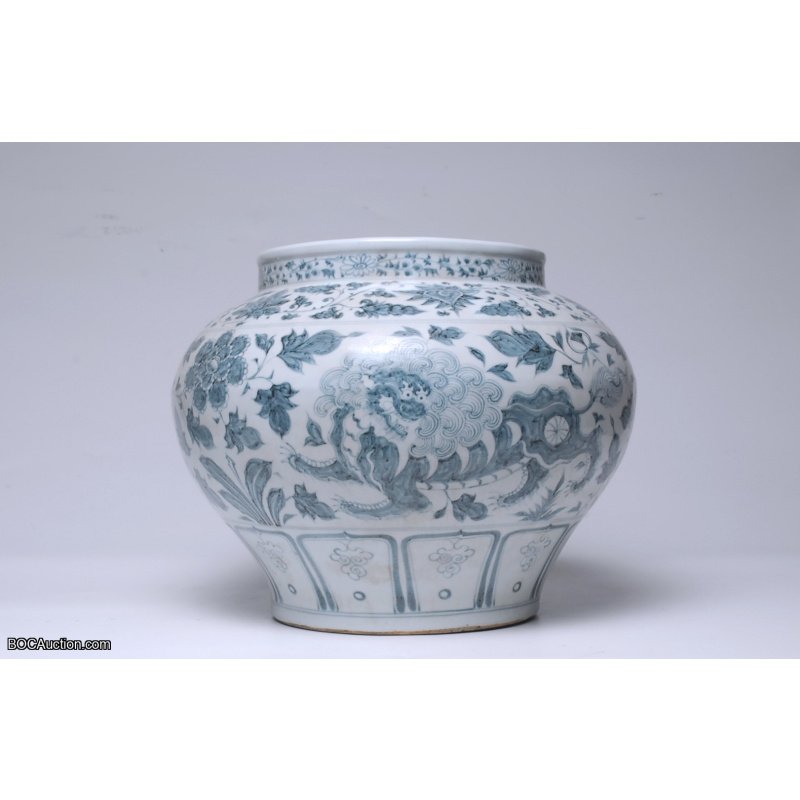 Chinese Antique Qi Ling Big Jar