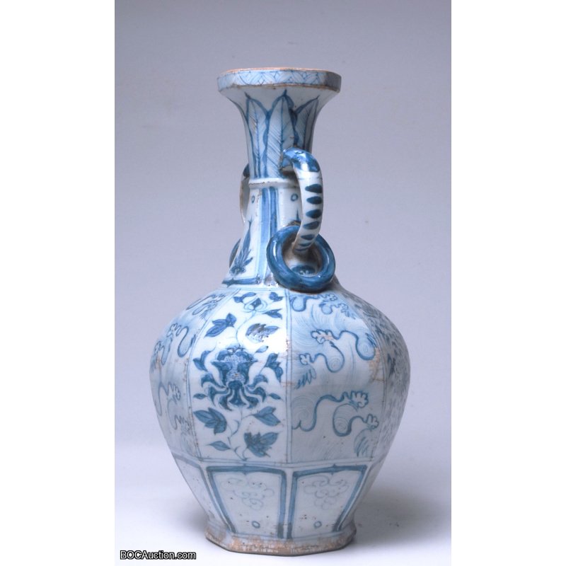 Blue and White Flower Vase Antique