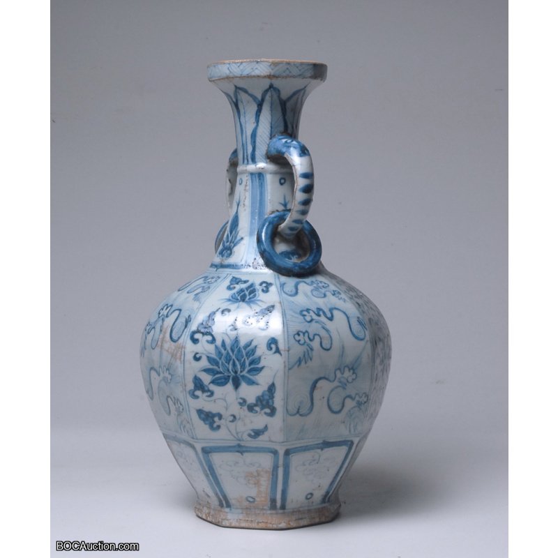 Blue and White Flower Vase Antique