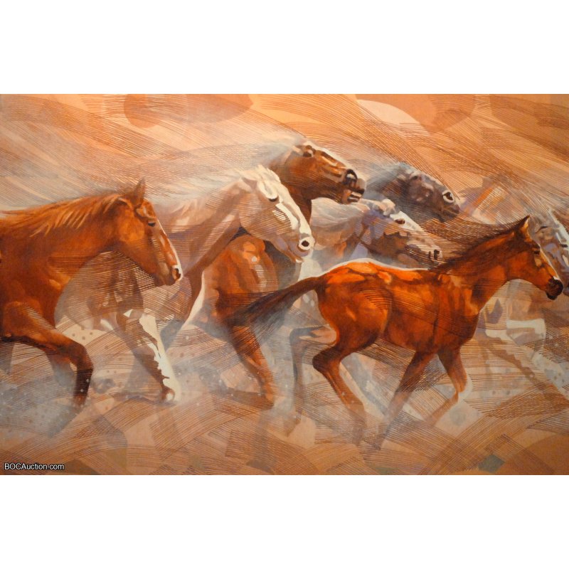 Nik Rafin Painting 9 Horses