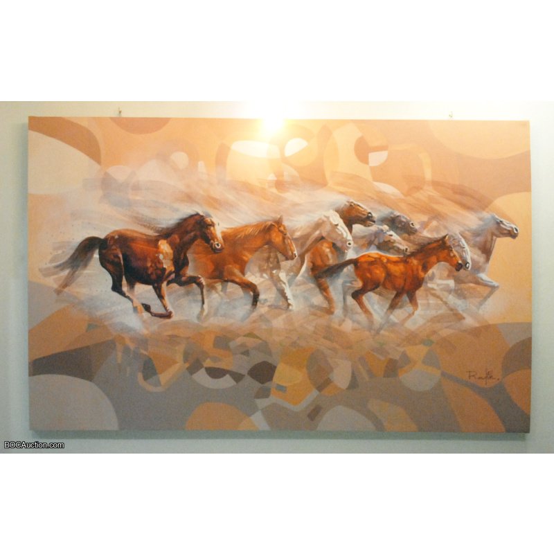 Nik Rafin Painting 9 Horses