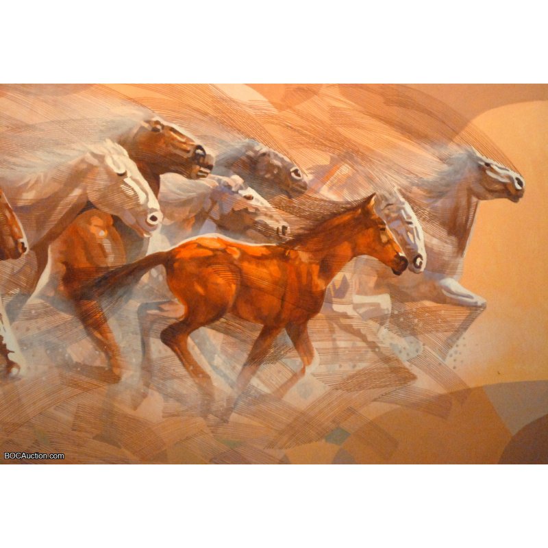 Nik Rafin Painting 9 Horses