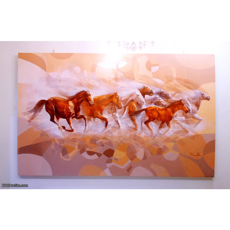 Nik Rafin Painting 9 Horses