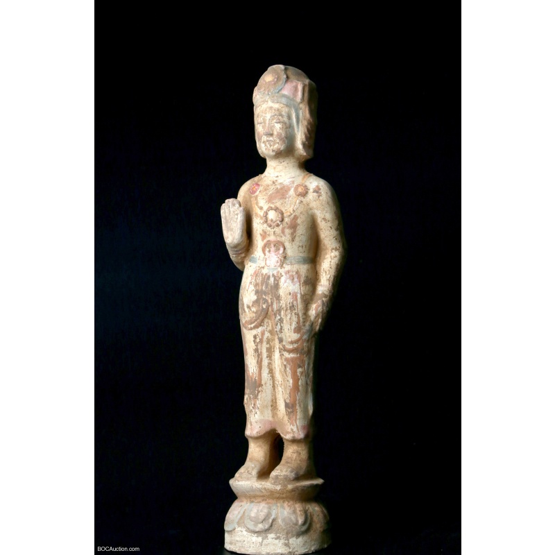 Standing Buddhist Bodhisattva Statue From Qing zhou Long Xing