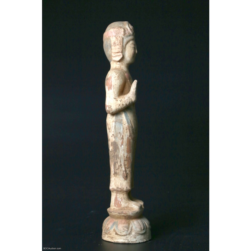 Standing Buddhist Bodhisattva Statue From Qing zhou Long Xing