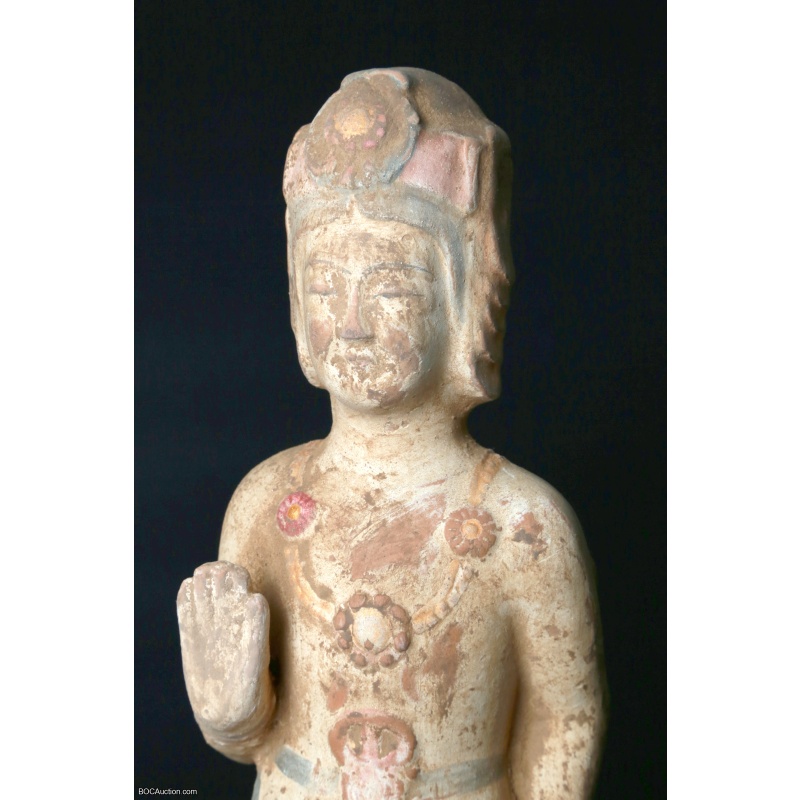 Standing Buddhist Bodhisattva Statue From Qing zhou Long Xing