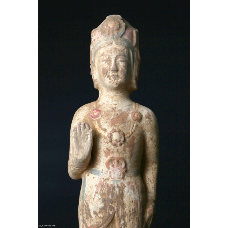 Standing Buddhist Bodhisattva Statue From Qing zhou Long Xing