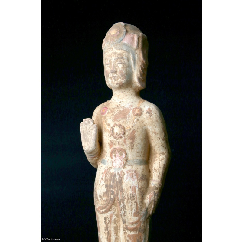 Standing Buddhist Bodhisattva Statue From Qing zhou Long Xing
