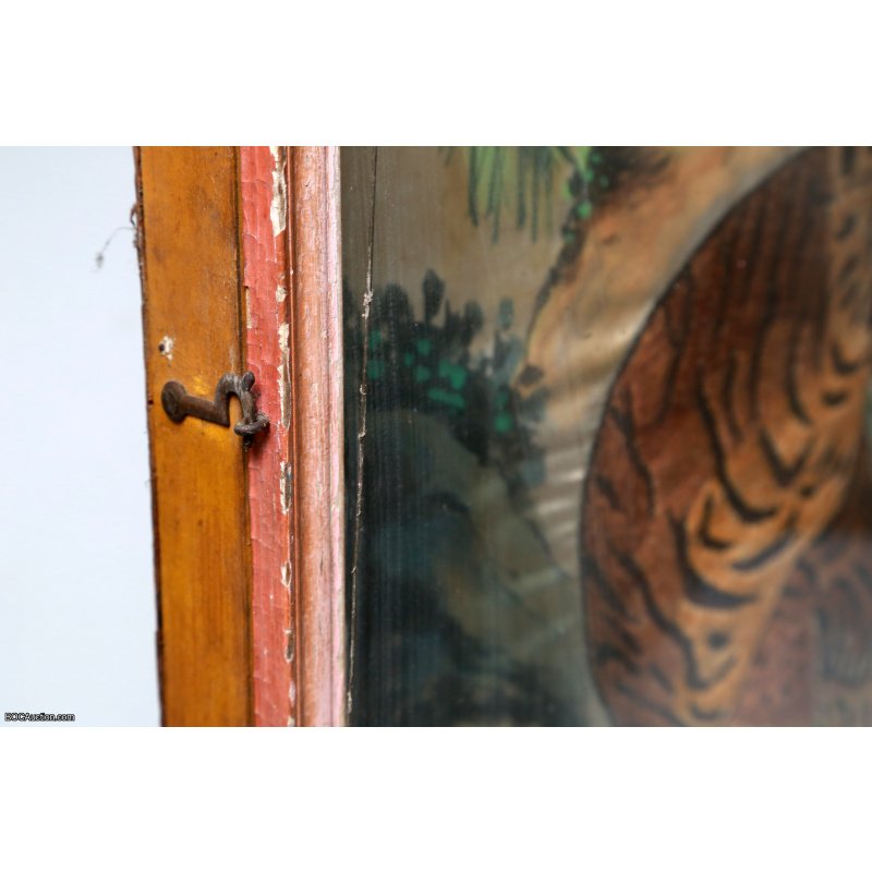 Vintage Tiger Embroidery in Shadow Box